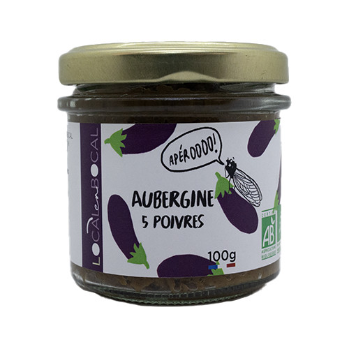 Aubergine 5 poivres - 100g