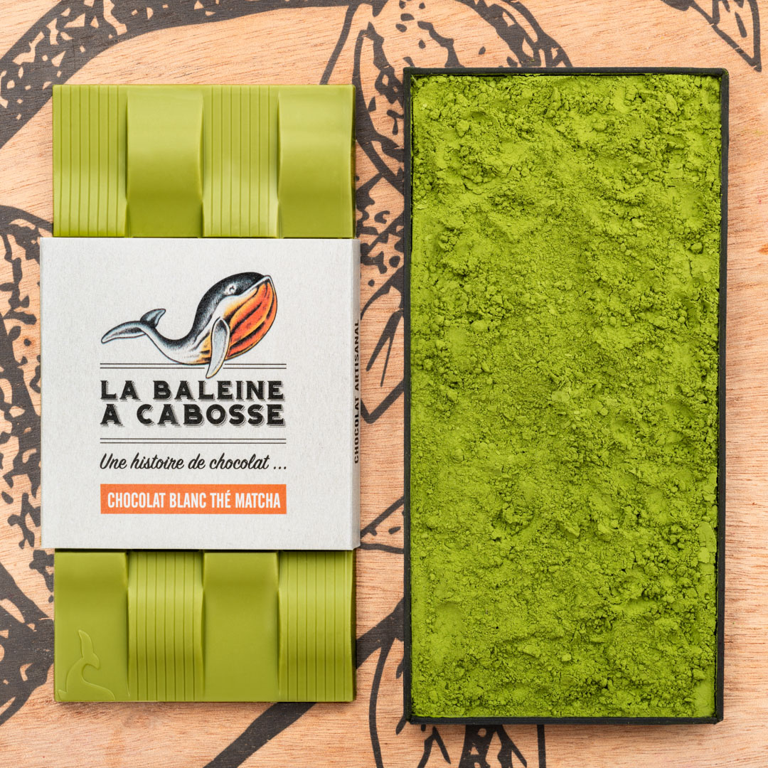 Chocolat blanc thé matcha - 80g